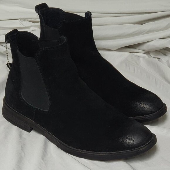 MENS ENZO CHELSEA BLACK SUEDE BOOTS SIZE 10 main image 9